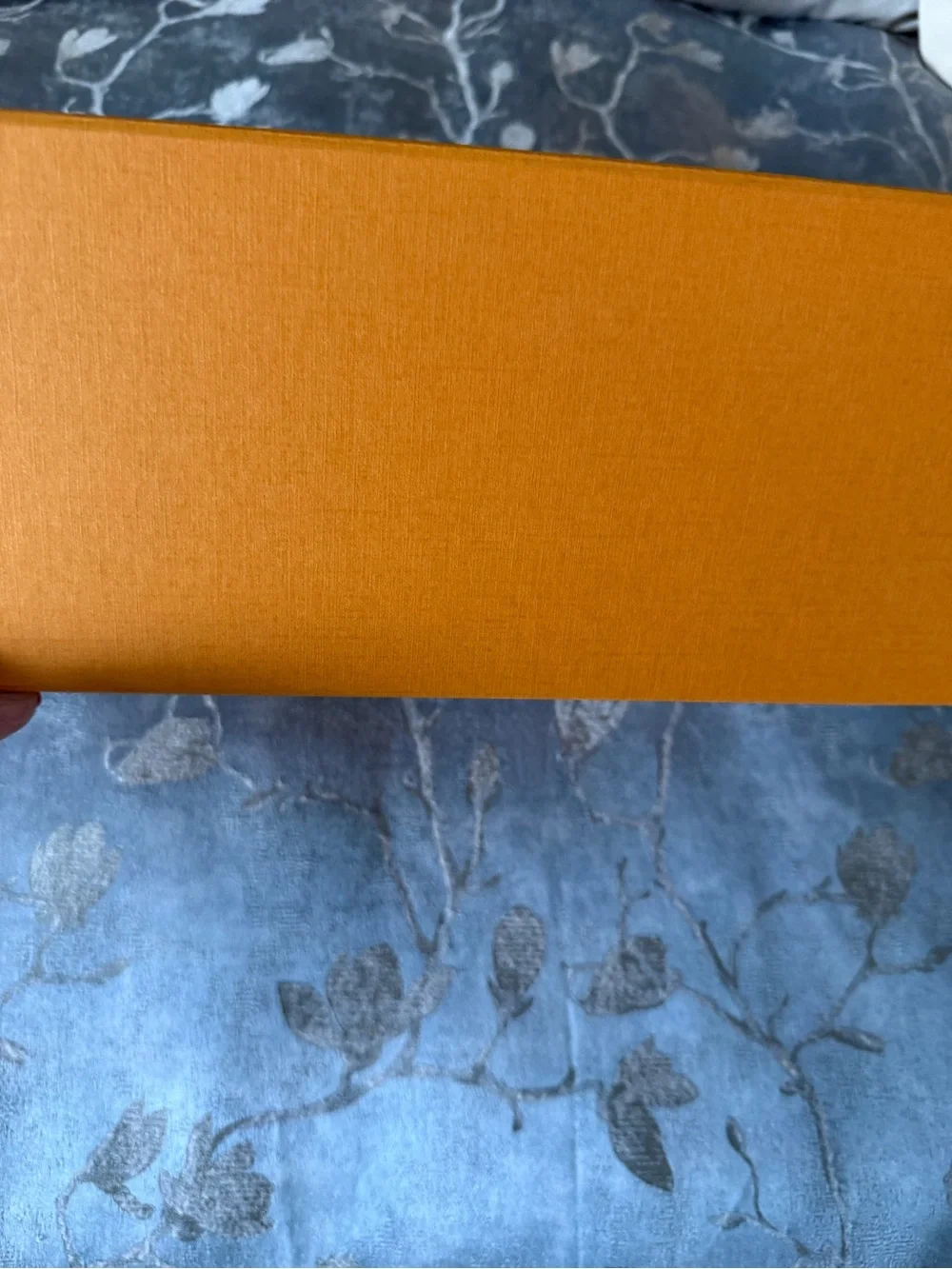 Louis Vuitton Orange Empty Gift Box & authentic LV Blue Logo